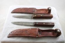 2 Fixed Blade Knives in Sheaths