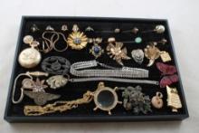 Jewelry Lot w/Pocket Watch in Working Condition