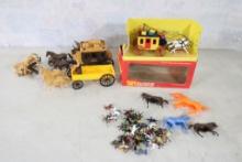 Western Toys, Stage Coach, Wagon, Horses