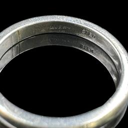 Estate James Avery sterling silver plain band charm ring