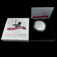 2022 uncirculated U.S. Negro Leagues Baseball commemorative silver dollar