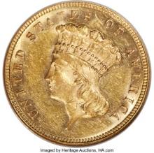 Certified 1882 U.S. $3 princess gold coin