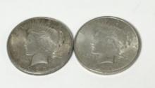 1923 & 1924 PEACE SILVER DOLLARS
