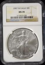 2007-W American Silver Eagle NGC MS-70