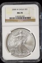 2008-W American Silver Eagle NGC MS-70