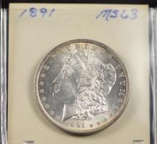 1891 Morgan Dollar MS63