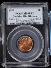1995 Lincoln Cent DDO PCGS MS-68 Red