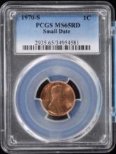 1970-S Lincoln Cent Small Date PCGS MS-65 Red