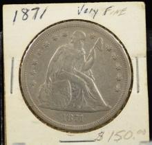 1871 Seated Liberty Dollar VF
