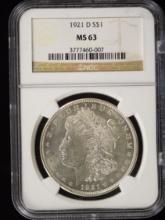 1921-D Morgan Dollar NGC MS-63