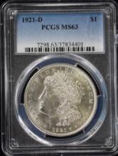 1921-D Morgan Dollar PCGS MS-63