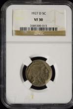 1927-D Buffalo Nickel NGC VF-30