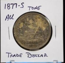 1877-S Trade Dollar AU Tone