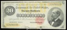 1882 $20 Gold Dollars Treasury Note Very Nice