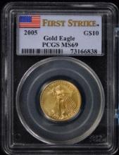 2005 $10 Gold Liberty PCGS MS-69 1st Strike