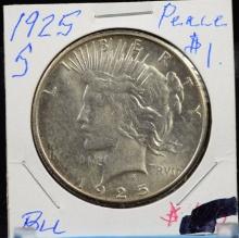 1925-S Peace Dollar BU