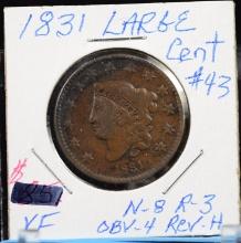 1831 Large Cent VF R3 N8 Rev/Obv4