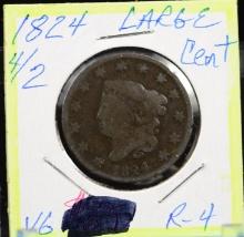 1824 Large Cent 4/2 VG R4