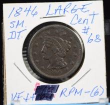 1846 Large Cent Small Date RPM6 VF Plus