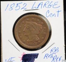 1852 Large Cent VF RB Rot Rev