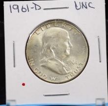 1961-D Franklin Half Dollar UNC