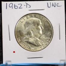 1962-D Franklin Half Dollar UNC