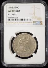 1868 Seated Half Dollar NGC AU Details