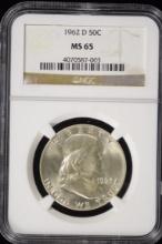 1962-D Franklin Half Dollar NGC MS-65