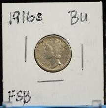 1916-S Mercury Dime BU FSB