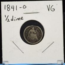 1841-O Seated Half Dime VG