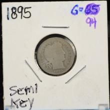 1895 Barber Dime G Semi Key