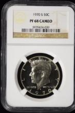 1970-S Proof Kennedy Half Dollar NGC PF-68 Cameo