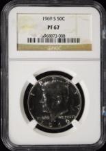 1969-S Proof Kennedy Half Dollar NGC PF-67