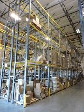 Tall Industrial Pallet Racking / 9 Sections / Totalling: 25' Tall X 75' Long