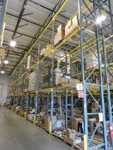 Tall Industrial Pallet Racking / 10 Sections / Totalling: 25' Tall X 83' Long