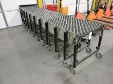 Extending Rolling Conveyor / 30" Wide X 114" / Expands to Almost 400"
