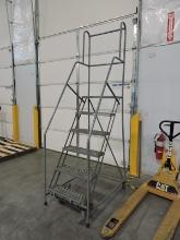 6-Step Rolling Warehouse Stairs / 60" Platform Height