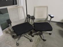 Pair of Matching Modern Rolling Chairs