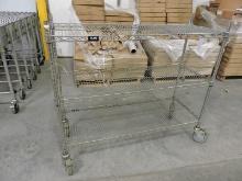 Stainless Steel 3-Shelf Rolling Cart / 48" Wide X18" Deep X 44" Tall