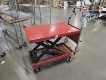 ULINE H-1486 Rolling Lift Table / 32" X20" Platform - Lifts to 36" Tall