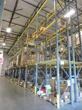 Tall Industrial Pallet Racking / 9 Sections / Totalling: 25' Tall X 75' Long