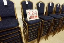 Blue Pattern Crown Back Banquet Chair (8)