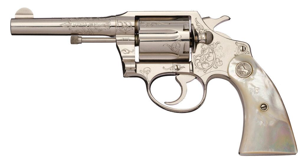 Factory Engraved Colt Police Positive Special DA Revolver