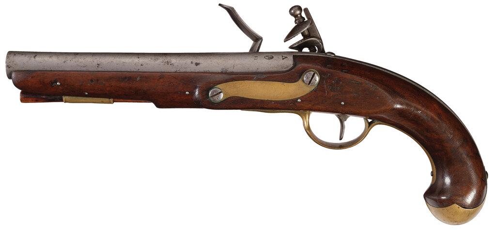 War of 1812 Era U.S. Simeon North Model 1811 Flintlock Pistol