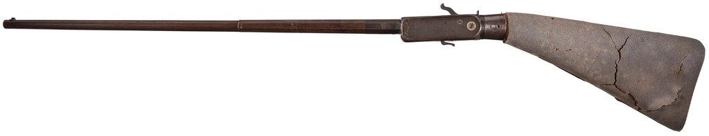 19th Century European Air Gun with Shagreen Stock Reservoir