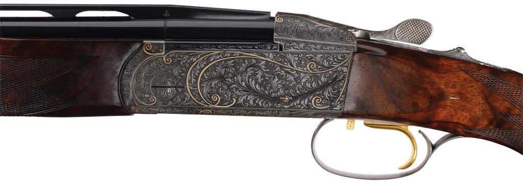 Engraved and Gold Inlaid Krieghoff K-20 Over/Under Shotgun