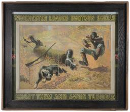 Framed Winchester "Shoot Them and Avoid Trouble" Ad Print