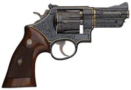 Engraved and Gold Inlaid Smith & Wesson .357 Revolver
