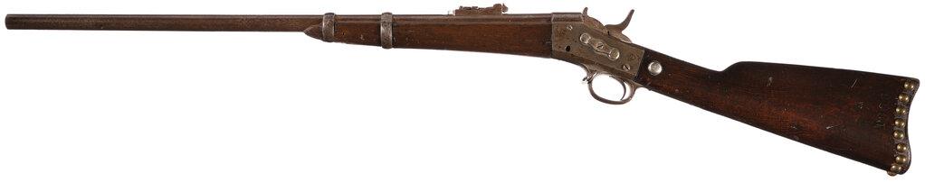 Tack Decorated Remington Rolling Bock Rifle