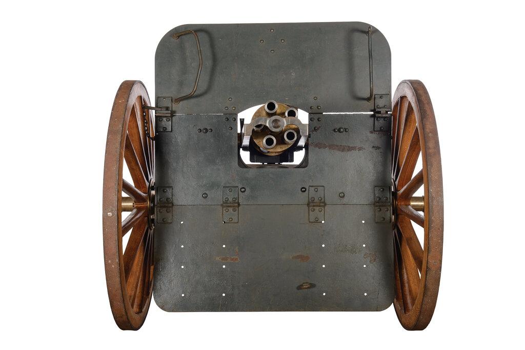 Hotchkiss 37mm 5-Barrel Revolving Cannon with Iron Carriage